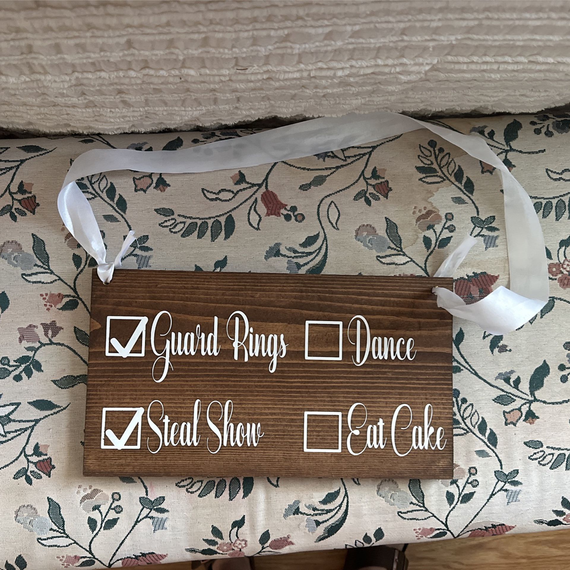 Wooden Rustic Ring Bearer Sign