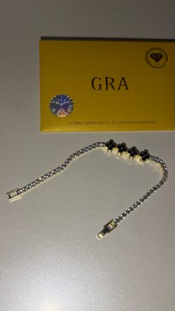 Moissanite bracelet 7 inch comes with GRA certification