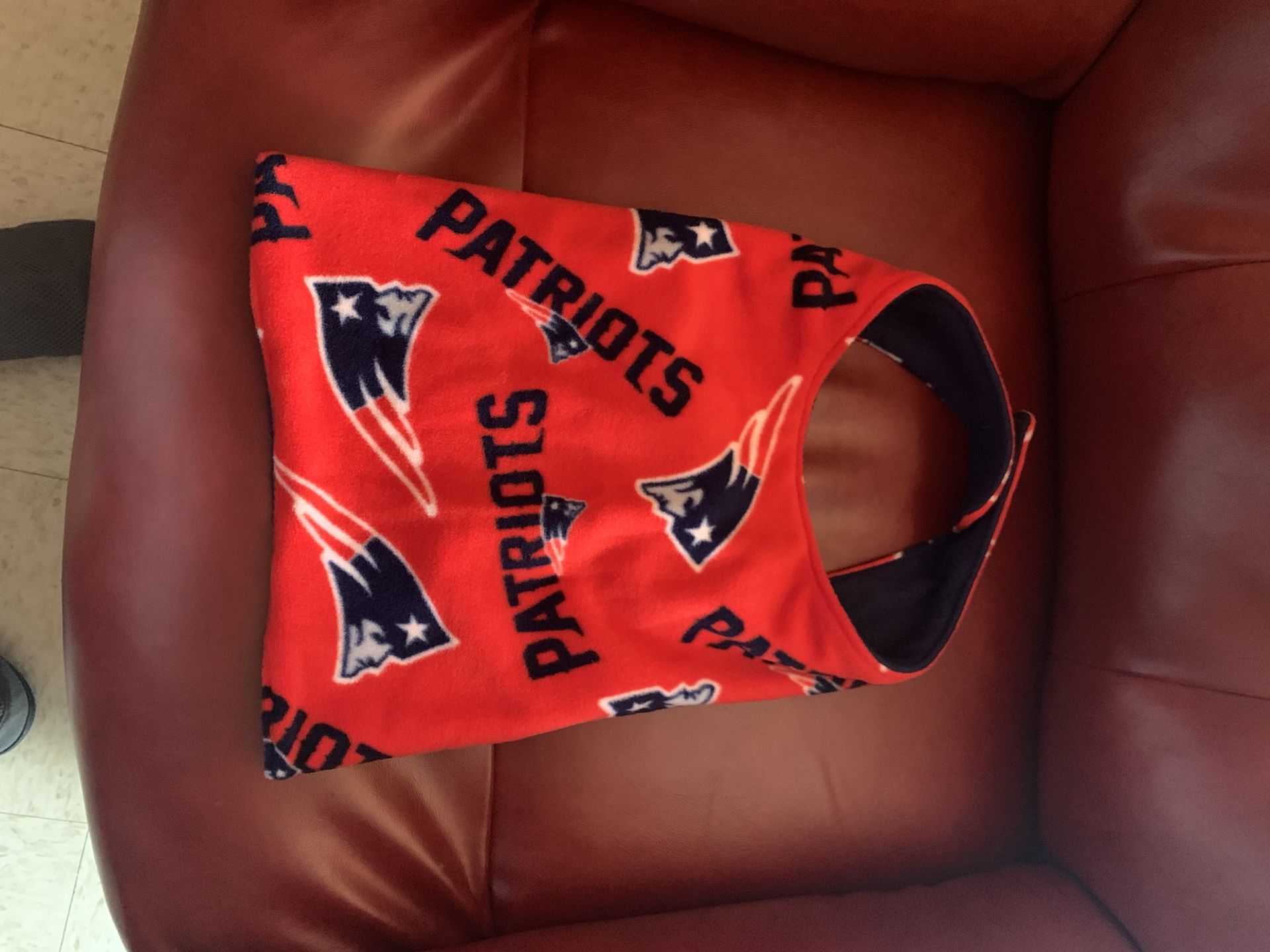 Dog sweater , patriots 