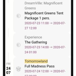 Belgium's Tomorrowland 2021 One Ticket Magnificent Greens Package Including Travel