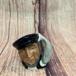 Royal Doulton D6522 Captain Ahab Miniature Character Jug.