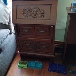 Vintage 20th Century Drop Leaf Asian/Chinoiserie Style Petite Secretary Desk pick up only firm price firm price $150 pick up only 865 Ellsworth avenue
