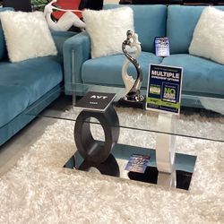 Gorgeous, Aqua Velvet Sofa, And Loveseat For Sale