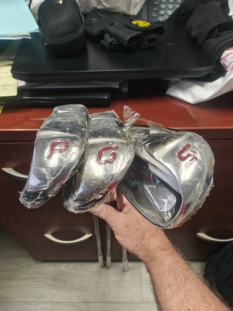 New Cobra Baffler Wedges (Pitching, Gap and Sand Wedges) for sale. Left handed.