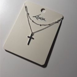 Silver Cross Necklace From Louisa 