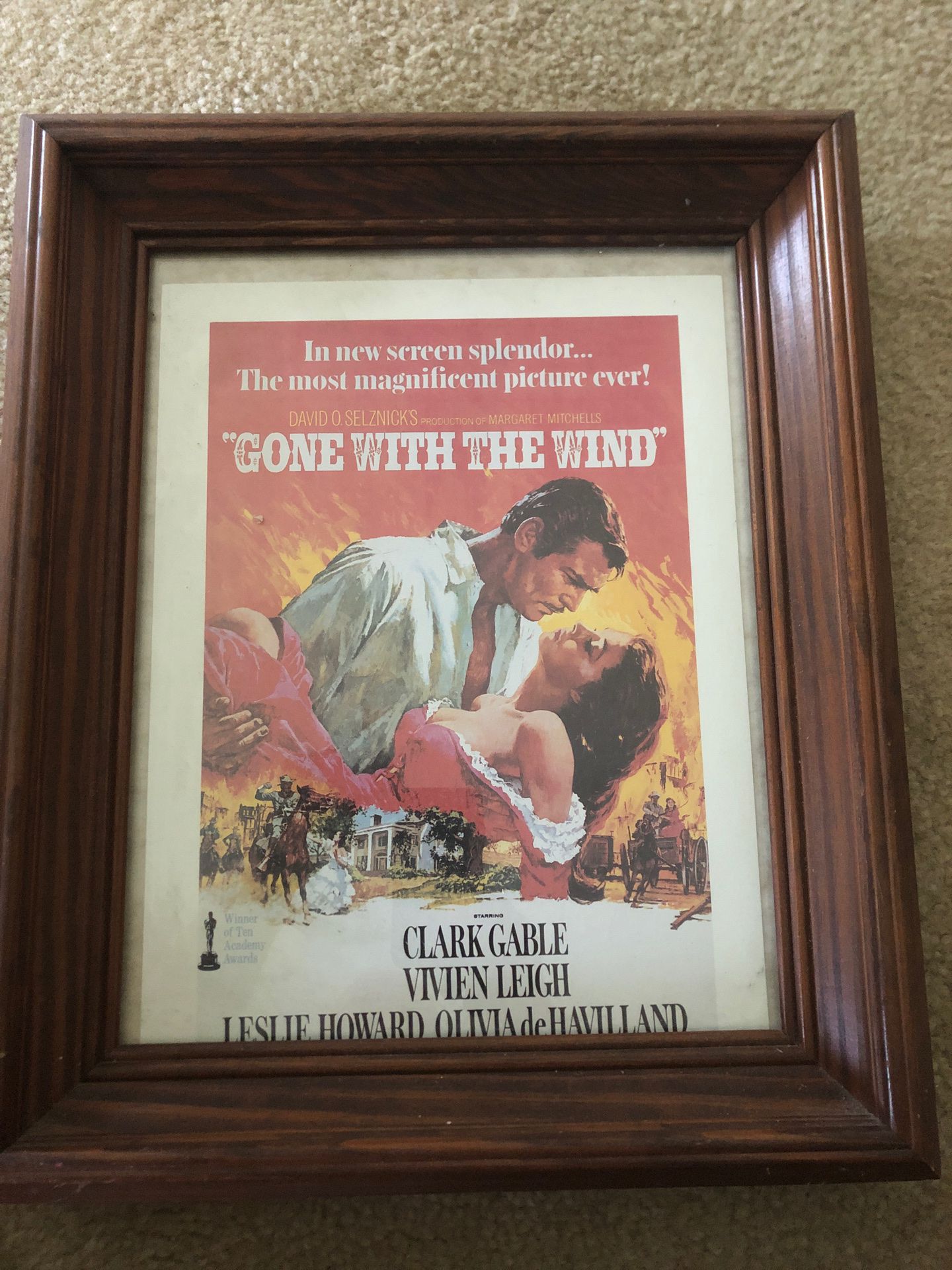 Gone with the wind picture in frame
