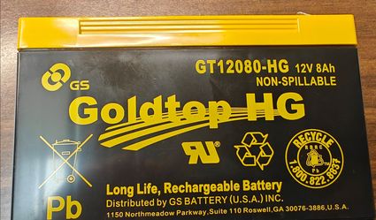 12 Volt Rechargeable Backup Battery