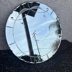 Medium Vintage Wooden Mirror 