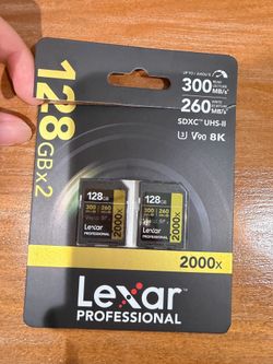 Lexar 128gb professional 2000x UHS-II SDXS memory card
