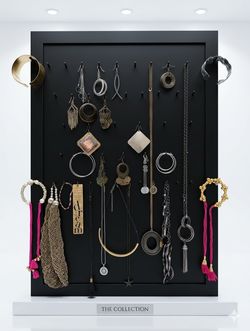 Wall Mounted Hanging Jewelry Organizer + Jewelry