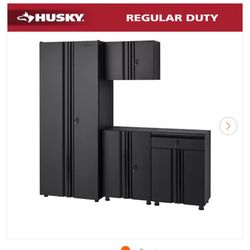 New In Box Husky 4-Piece Regular Duty Welded Steel Garage Storage System in Black