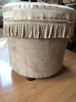 Suede stool, foot rest