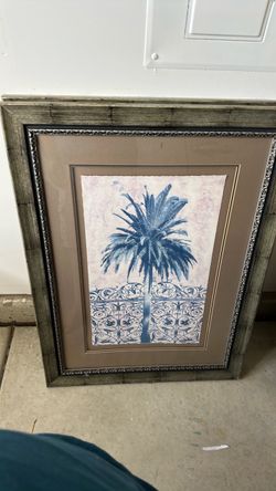 Wall painting with frame
