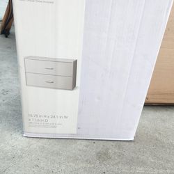 24/7 Shop At Home 16" Silkpath Modern 2 Drawer Stackable and Modular Bookcase White: MDF Construction, Smooth Finish, Organizational Furniture