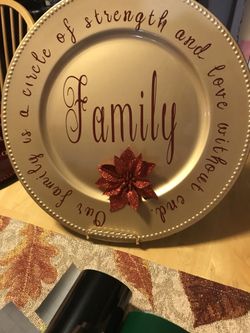 Handcrafted plates Christmas