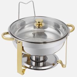 Chafing Dish Buffet 5QT Round Stainless Steel Chafer for Catering
