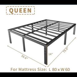 heavy duty queen metal bed frame in very good condition. bought for $128.