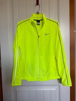 Nike Neon Yellow Full-Zip Running windbreaker Jacket
