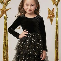 Gold And Black Toddler Dress