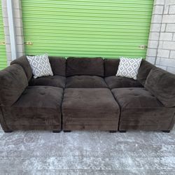 Modular Sectional Couch Sofa & Ottoman 
