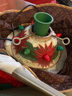 **Untested**Vintage Christmas Tree Stand with Lights