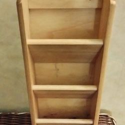 Wood Shelf Wall Hang Or Stand 