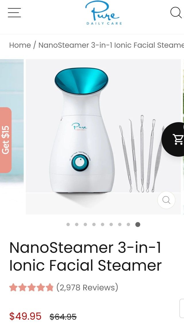 Nanosteamer 3-IN-1 Multifunctional Ionic Facial Steamer
