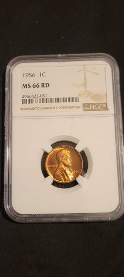 💎 Vintage 1956 Lincoln Wheat Cent NGC MS66 RD Certified Mint State 🔴