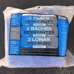 HEAVY DUTY Tarps 12 Ft X 16 Ft - 2 Pack