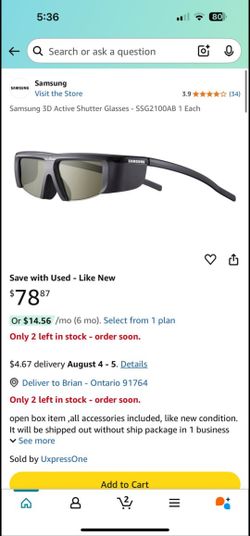 3D Active Glasses
