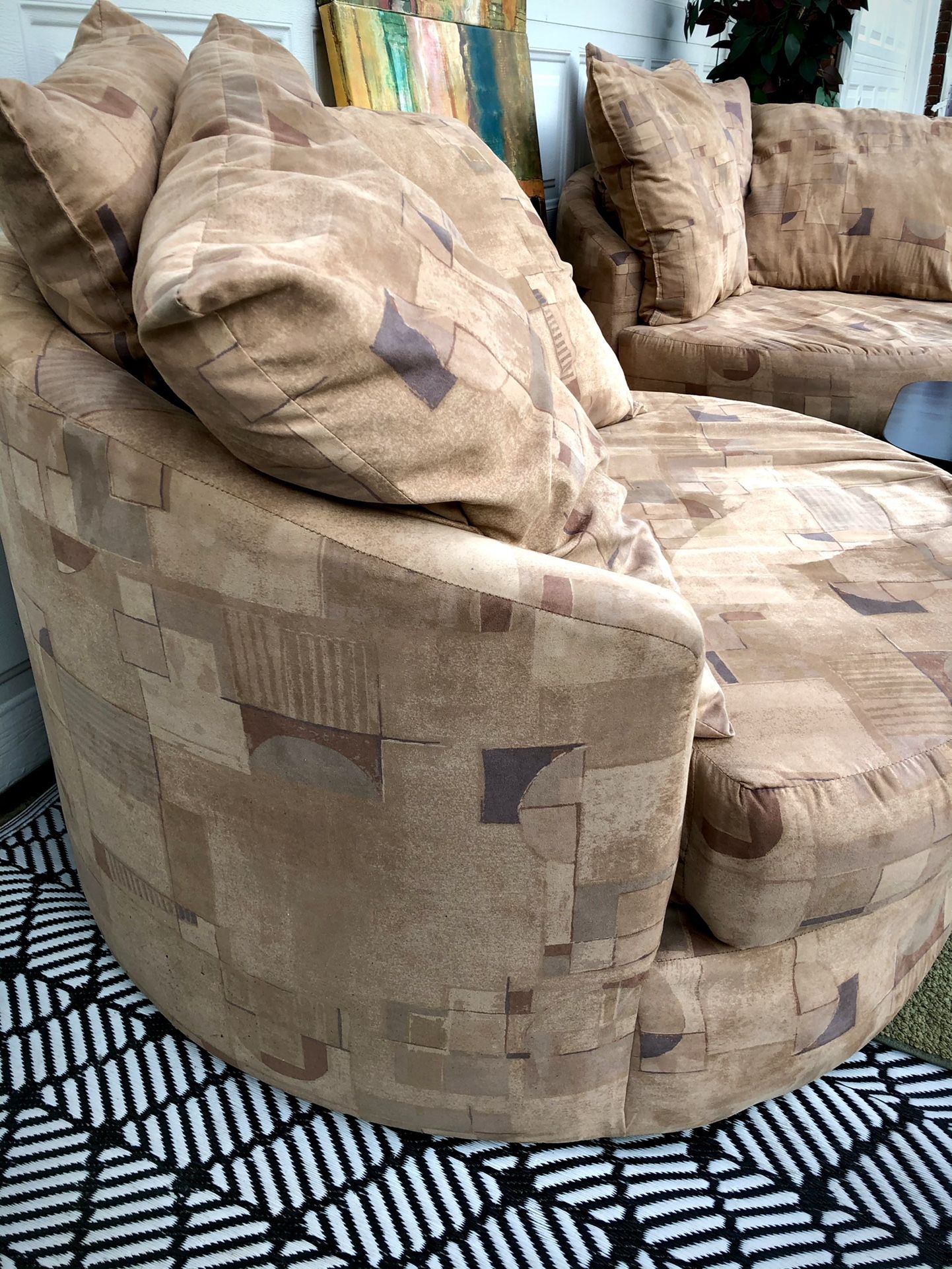 Pair of Lloyd’s of Chatham Oversized Swivel Chairs (Free Delivery)