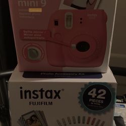 Pink Instax Mini Instant Camera and Accessory Package 