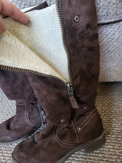 brown, suede boots
