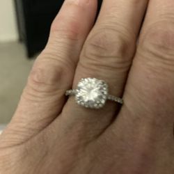 Antique Cubic Zirconia Engagement Ring