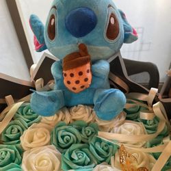Happy Birthday Stitch Flower Arrangement