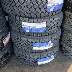 4 New Tires Installed/ 4 Llantas Nuevas Instaladas 265/70/17 Atlander Tires