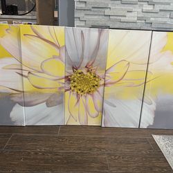 Wall Art Yellow and Gray