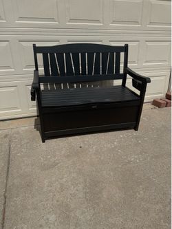 Wood black bench $80 firm