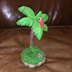 Tiny, friends parrot in palm tree
