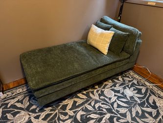 Chaise - barely used sage green soft fabric