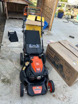 Shop YARDMAX 22 in. 201 cc SELECT PACE 6 Speed CVT High Wheel FWD 3-in-1 Gas Walk Behind Self Propelled Lawn Mower