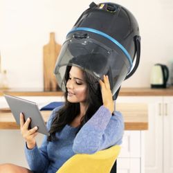 Professional Adjustable Hood Floor Stand Bonnet Hair Dryer, 1300 Watts, Black