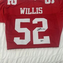 Patrick Willis Autographed SIGNED Jersey - Red - Beckett Authentic XL