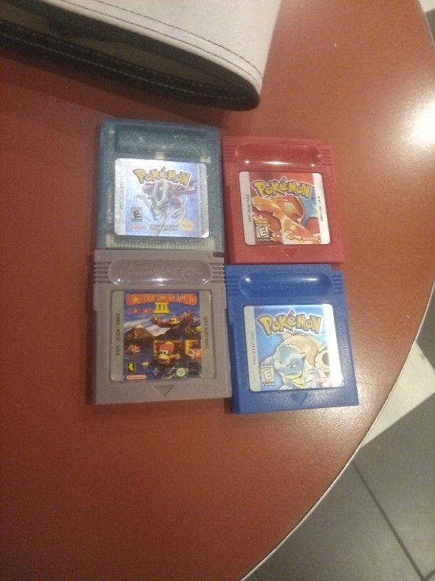 Crystal Red And Blue Version Along With Donkey Kong Land 3