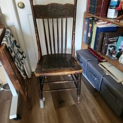 Antique Press Back Chair