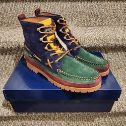 Mens Polo Ranger Boots 9 9.5 10 10.5 11 11.5 12 13 Colorblock Blue Green Yellow