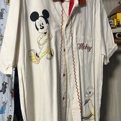 Mickey Mouse Button Up Shirt 