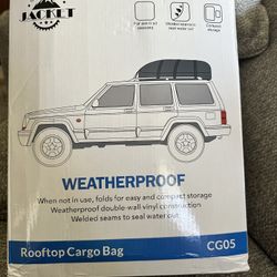SHIELD JACKET Car Rooftop Cargo Carrier (15 Cubic Feet) - Waterproof Rooftop Bag for Cars, Vans and SUVs - Great for Travel or Off-Roading - Double Vi
