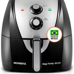 Air Fryer - 8.6 Quart Extra-Large Air Fryer, 2 Simple Dial Controls, 1800 Watts - Quick Heat Circulation Technology, Low Fat Cooking Less Calories - R