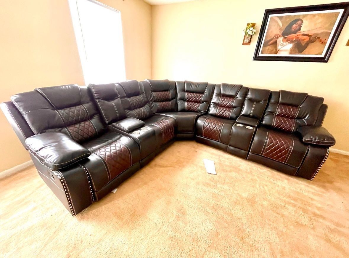 NEW GIGANTIC OVERSIZED RECLINER SECTIONAL $1620!!! YOU PAY AT DELIVERY !!!